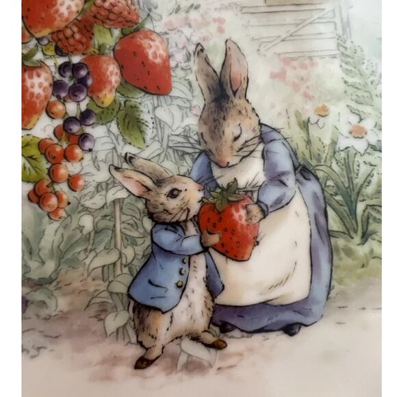 Beatrix Potter Peter Rabbit and Mother Strawberry 8” Salad Plates Set of 4 NEW - Picture 3 of 12